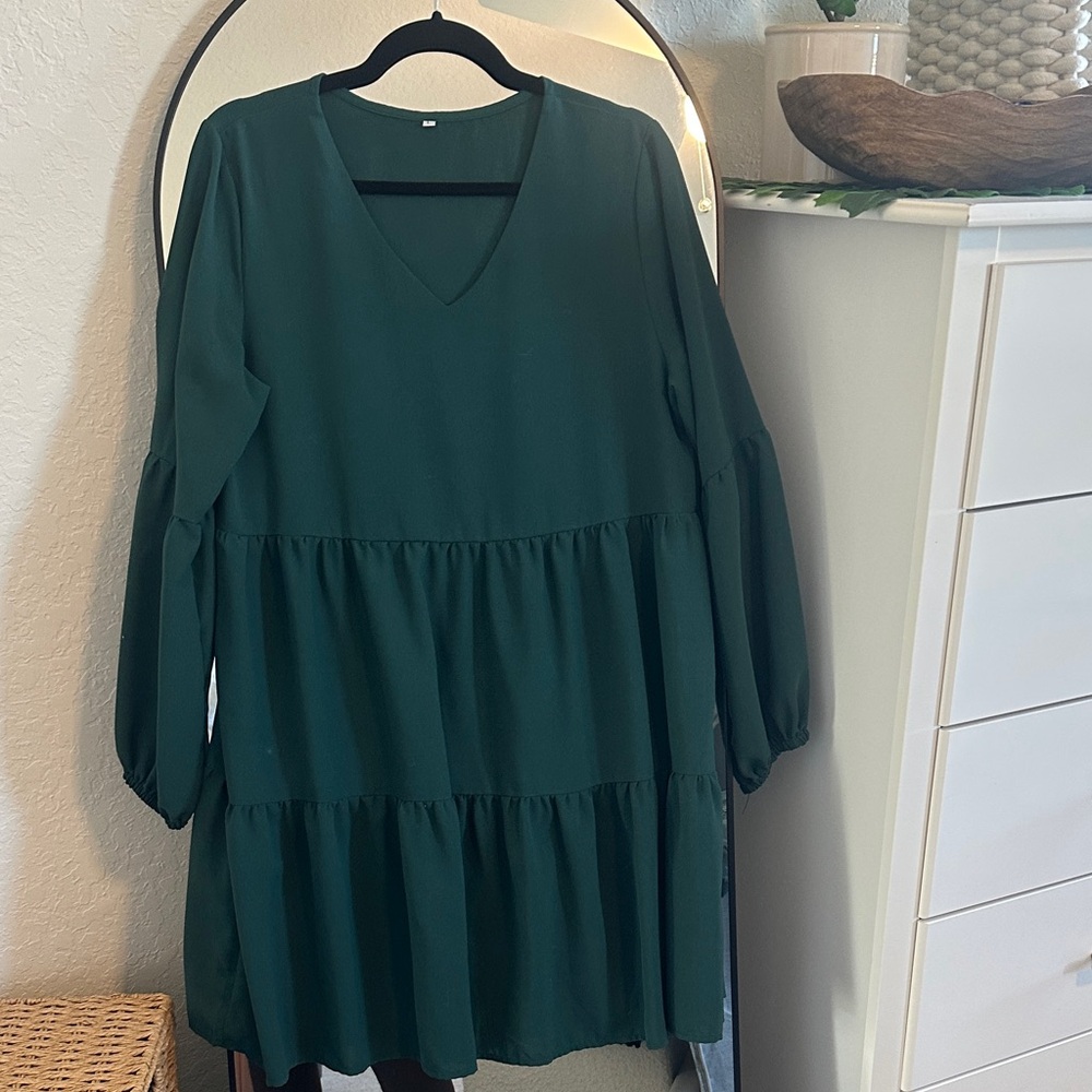 Amazon Women's Mini Dress - Dark Green